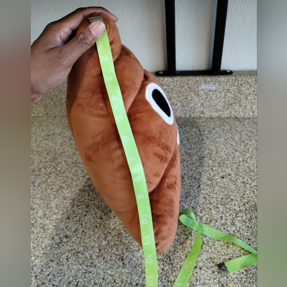 Smiling Pile of Poo Emoji Pillow Throw Accent Brown Stuffed Animal Kids Teen - Picture 9 of 10